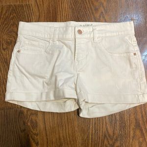 White Jean Shorts